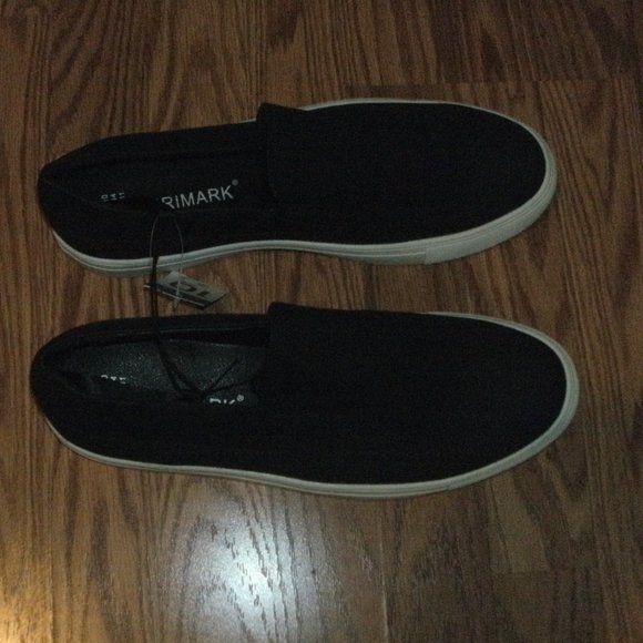 NWT Primark Black Slip-On Sneakers Shoes men USA size 11 NEW - Picture 3 of 3